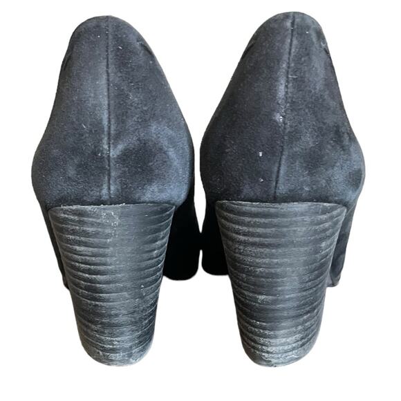 EILEEN FISHER Hawk Midnight Black Wedge Suede Pump Women’s Size 7.5 - Picture 7 of 9